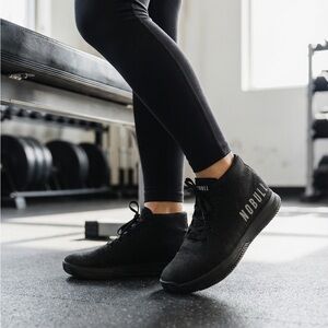NOBULL Women’s Black Knit Trainer with Logo